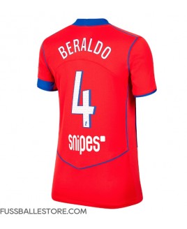 Günstige Paris Saint-Germain Lucas Beraldo #4 3rd trikot Damen 2025-26 Kurzarm